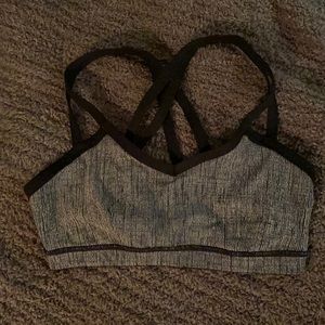 Lulu lemon. Sports bra. Gray and black! Size small but missing tag.